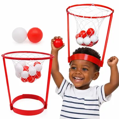 Mon panier de basket sur la tête