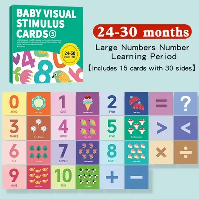 Cartes des chiffres 24-30 mois